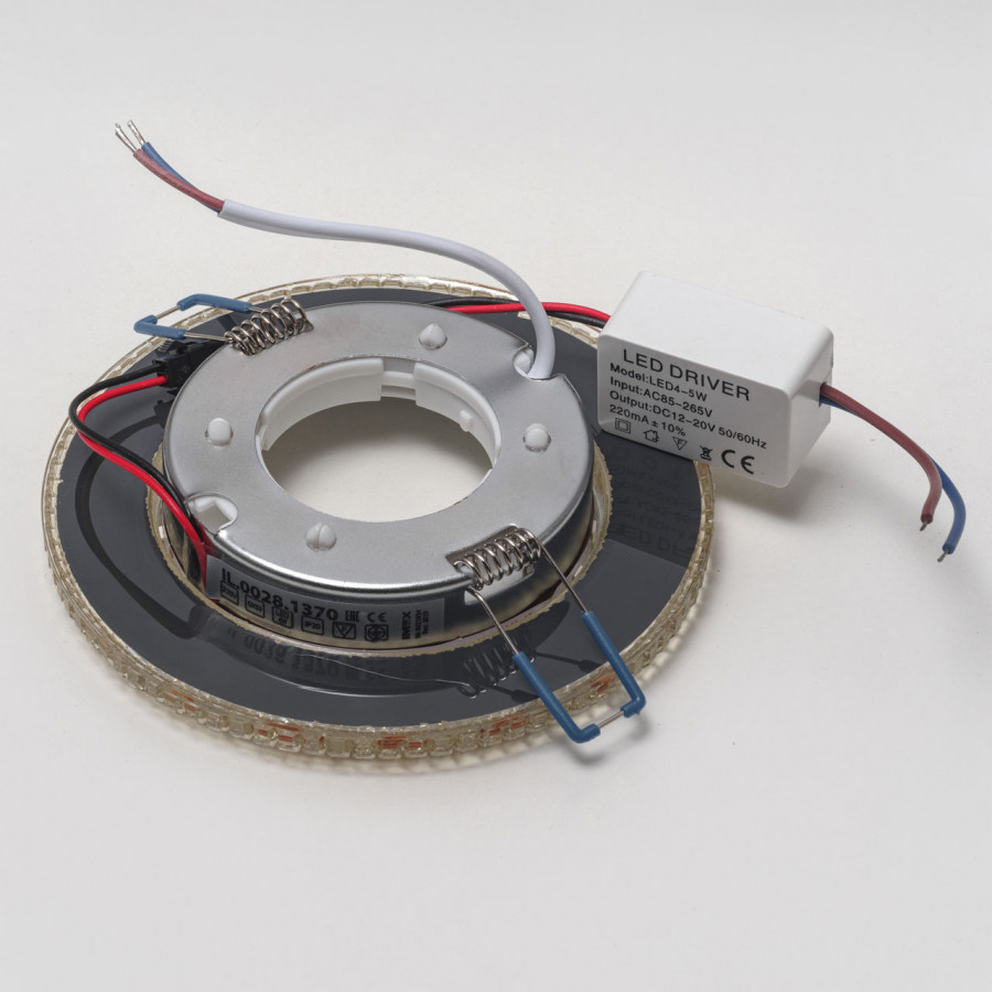 Светильник GX53+LED 4W 4000K, встраиваемый ПОЛИКРИСТАЛЛ CH/CLEAR+GD IL.0028.1370 IMEX