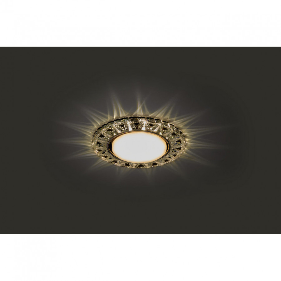 Светильник GX53+LED 4W 4000K, встраиваемый ПОЛИКРИСТАЛЛ CH/CLEAR+BK IL.0028.1318 IMEX