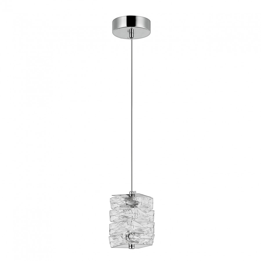 Люстра подвесная светодиодная, LED 4W, 3000К+4000К+6000К, К5 кристалл, 120 мм CR.0808-120-1-P-CH IMEX