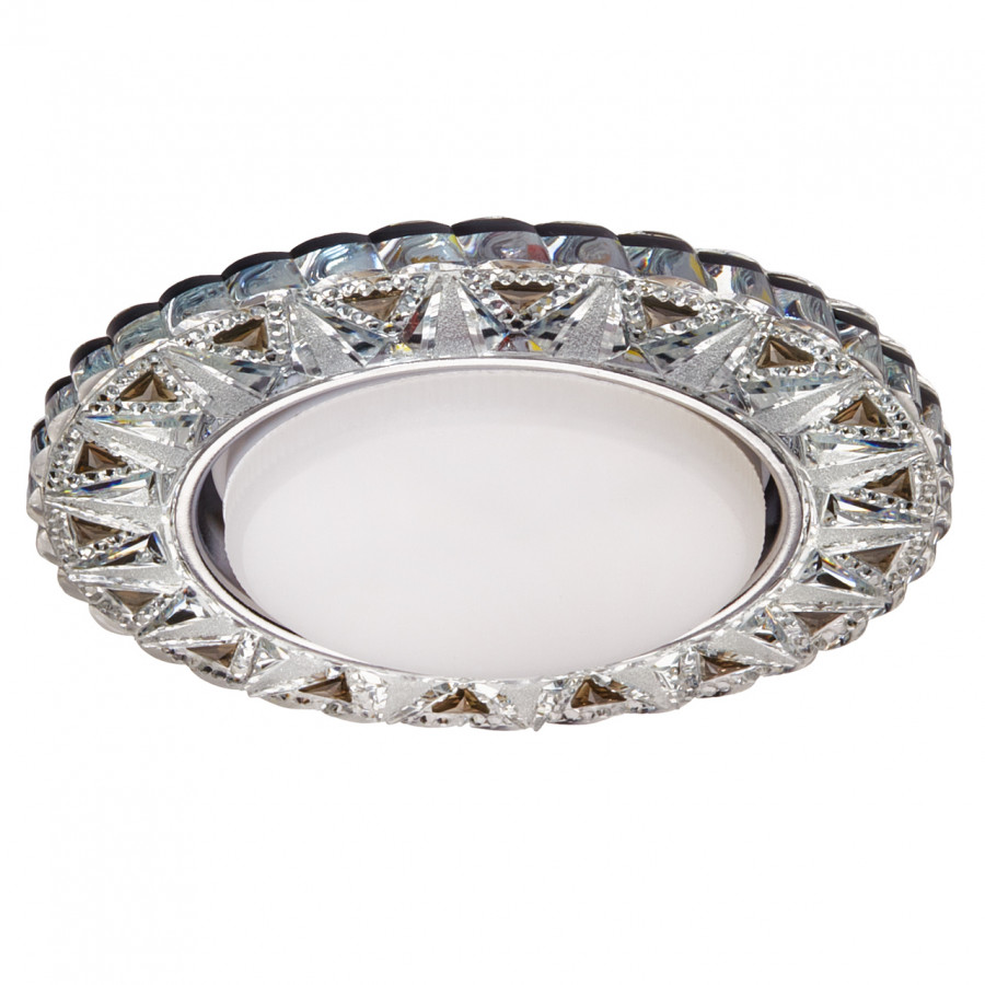 Светильник GX53+LED 4W 4000K, встраиваемый ПОЛИКРИСТАЛЛ CH/CLEAR+BK IL.0028.1318 IMEX