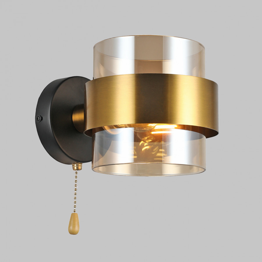 Бра настенное Е14 1*40Вт MD.51891-1-W-BK+GBR IMEX