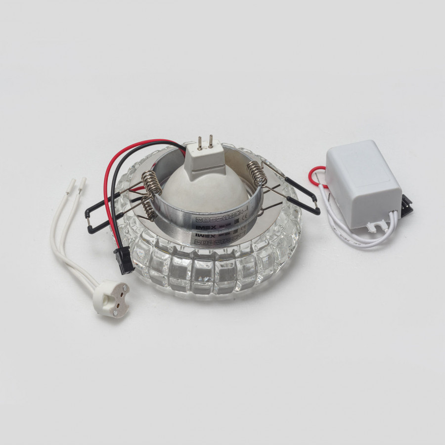 Светильник MR16+LED встраиваемый CH/CLEAR 35Вт+LED 3Вт IL.0026.2703 IMEX