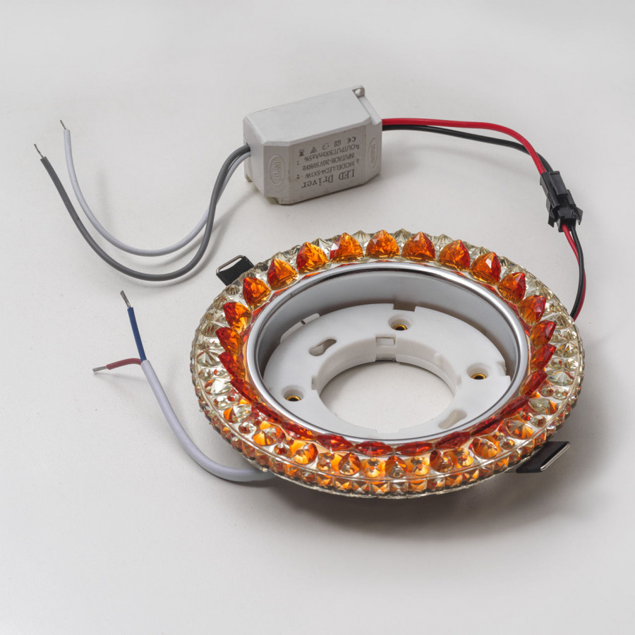 Светильник GX53+LED 4W 4000K, встраиваемый ПОЛИКРИСТАЛЛ CH/CLEAR+TEA IL.0028.0970 IMEX