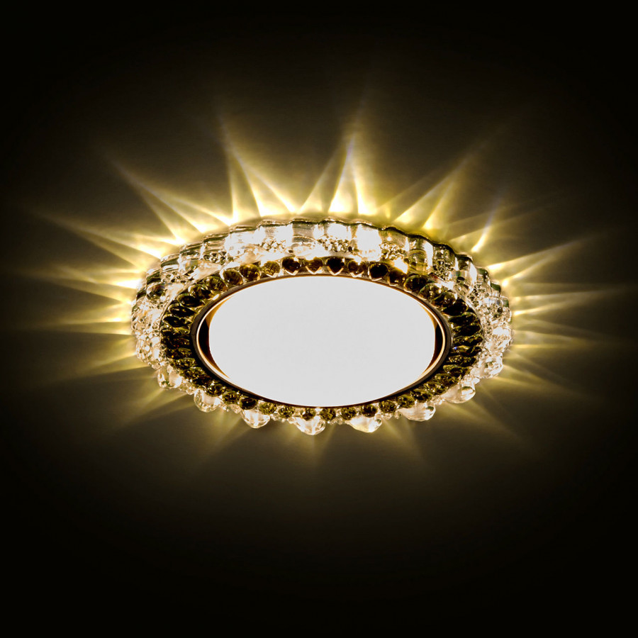 Светильник GX53+LED 4W 4000K, встраиваемый ПОЛИКРИСТАЛЛ CH/CLEAR+BK IL.0028.1518 IMEX