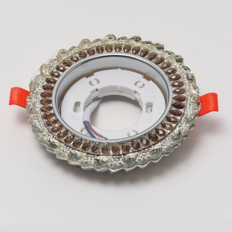 Светильник GX53+LED 4W 4000K, встраиваемый ПОЛИКРИСТАЛЛ CH/CLEAR+BK IL.0028.1518 IMEX