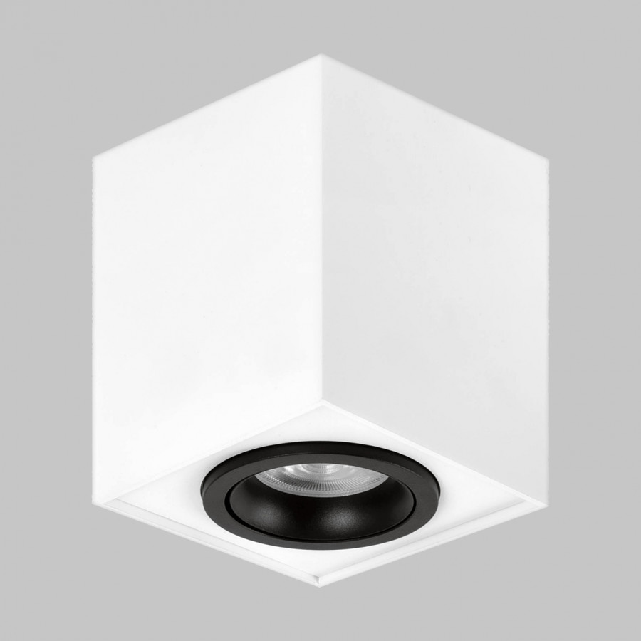 Светильник GU10 1*50W потолочный спот Белый / Черный IL.0005.2500-WBK IMEX