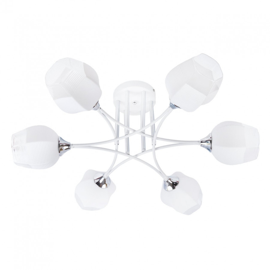 Люстра потолочная 6*60Вт E27 MD.4881-6-S WH+CH IMEX