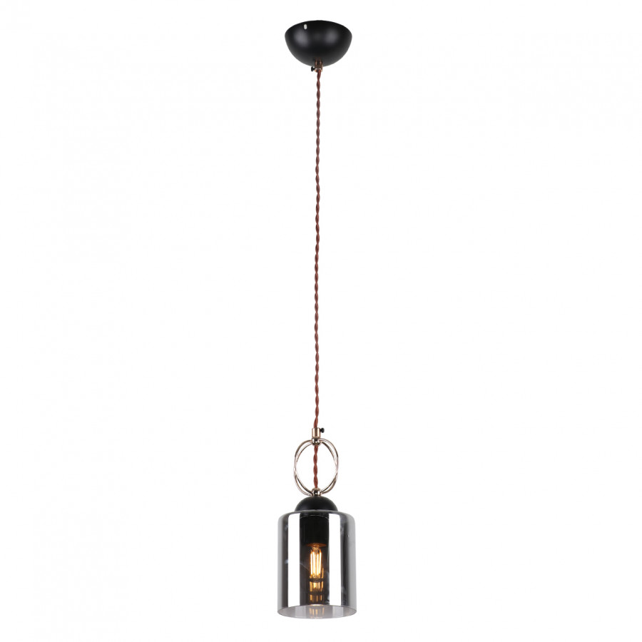 Люстра подвесная 1*60Вт E27 MD.0103-1-P BK+FGD IMEX