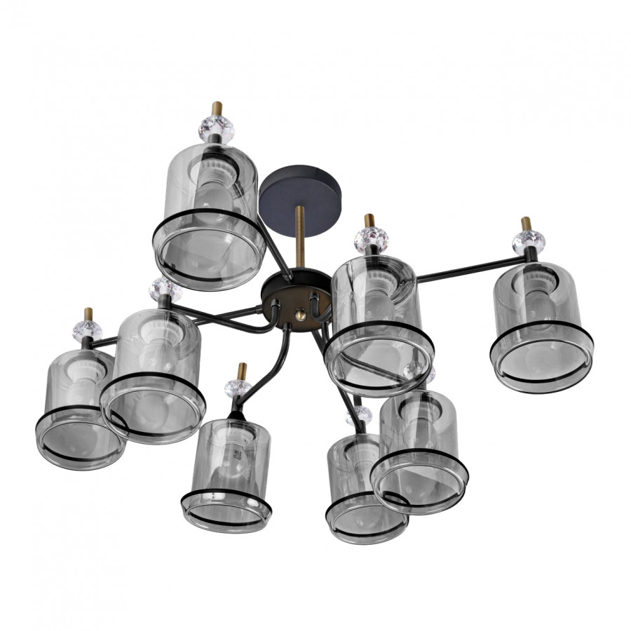 Люстра потолочная 8*60Вт E27 MD.4890-8-S COFFEE+FGD IMEX