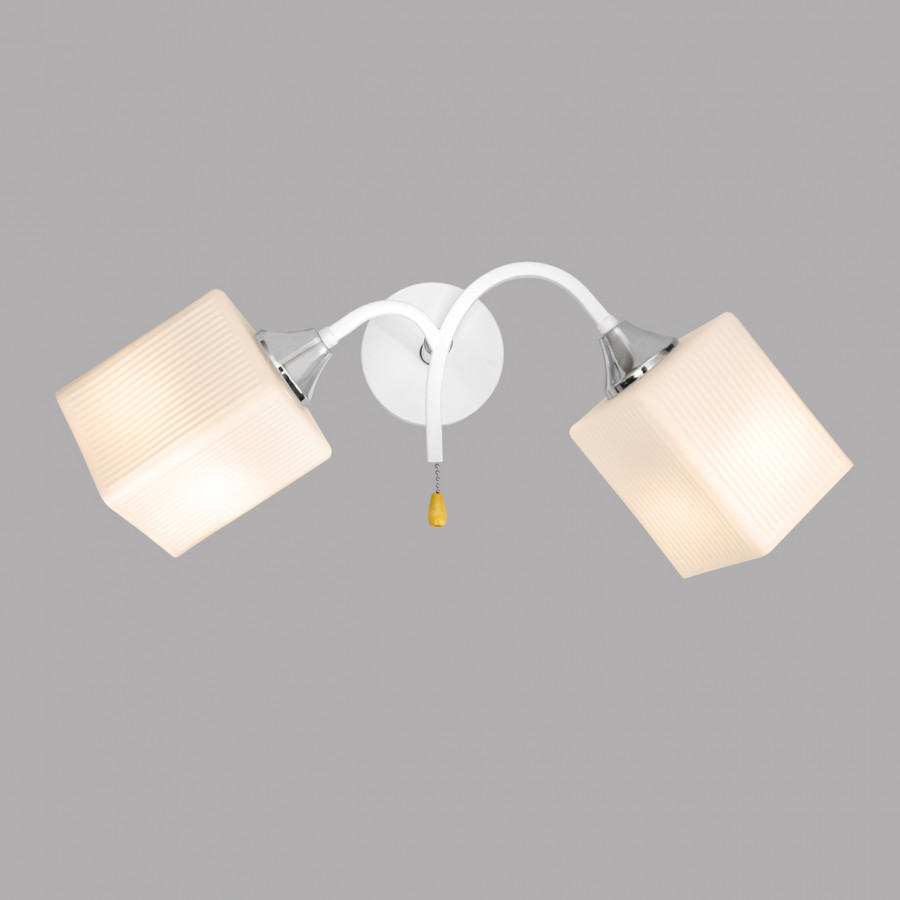 Бра настенное, *Е27, белый+хром MD.6193-2-W-WH+CH IMEX