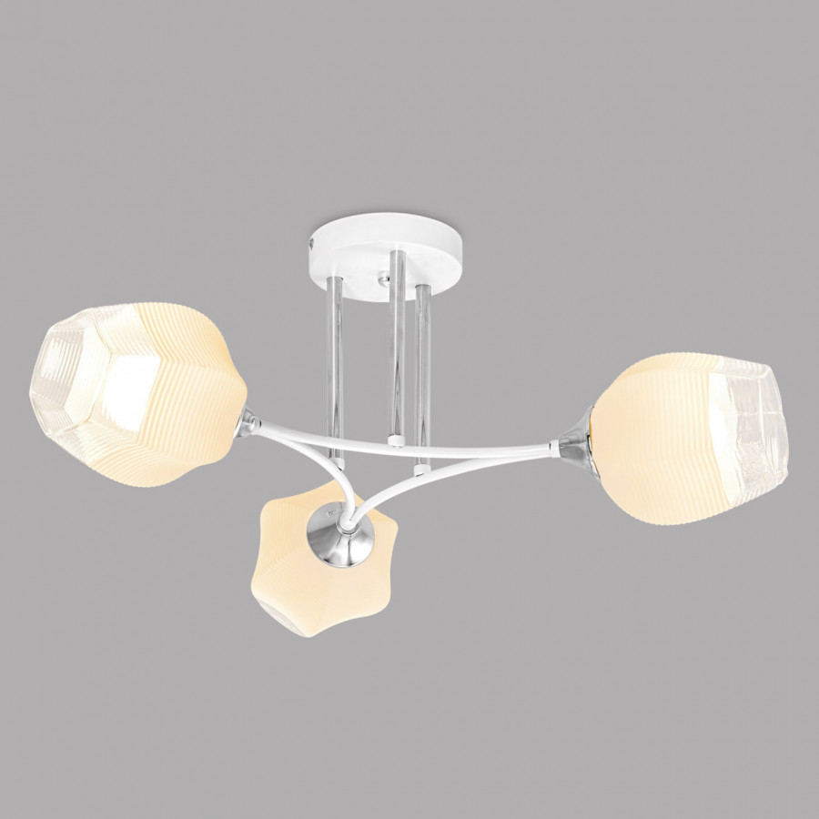 Люстра потолочная 3*60Вт E27 MD.4881-3-S WH+CH IMEX