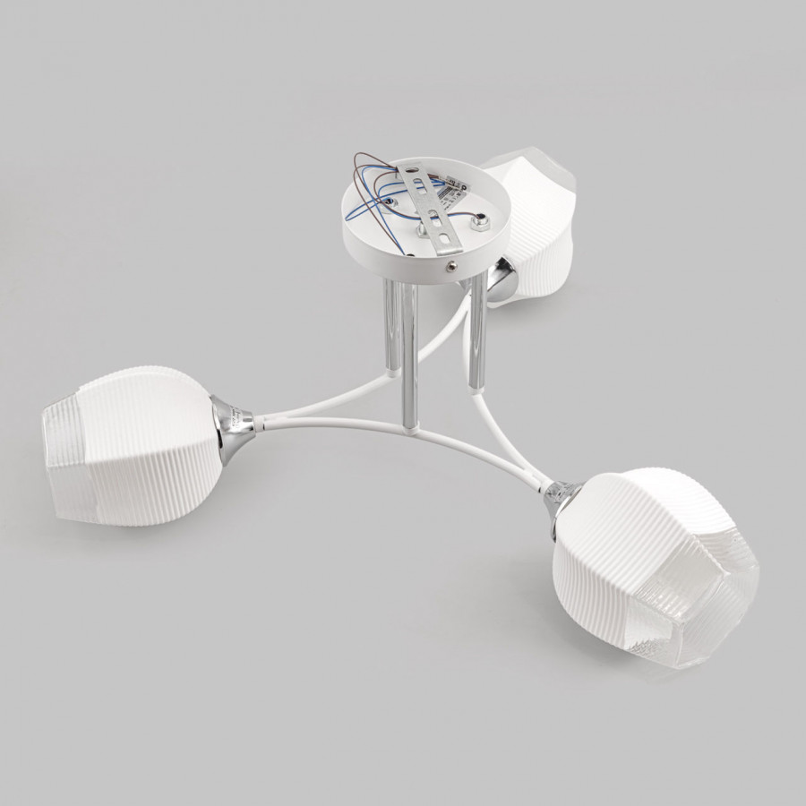 Люстра потолочная 3*60Вт E27 MD.4881-3-S WH+CH IMEX