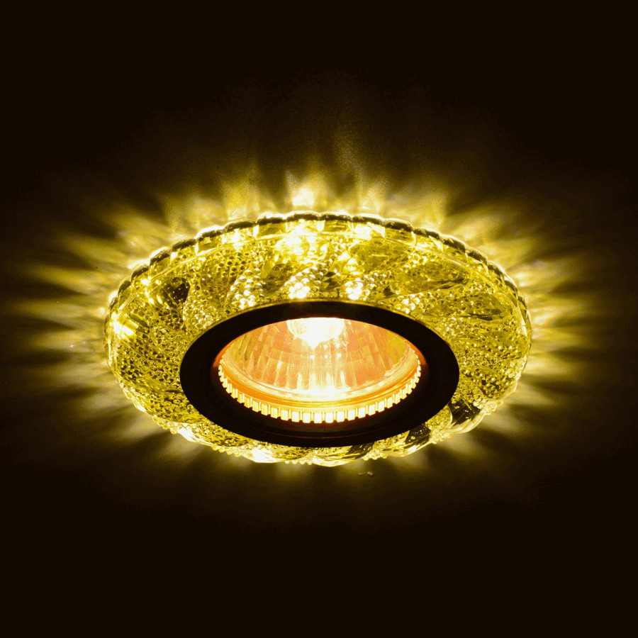 Светильник MR16+LED 3W 4000K встраиваемый ПОЛИКРИСТАЛЛ, G/CLEAR GOLD IL.0027.0603 IMEX