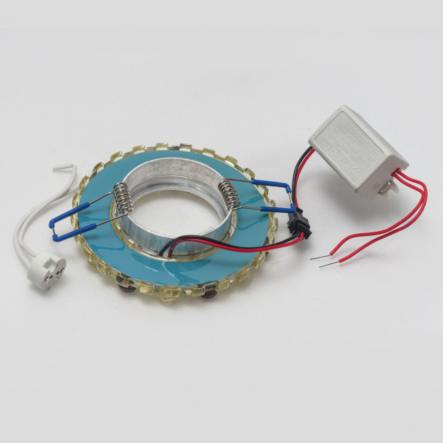 Светильник MR16+LED 3W 4000K встраиваемый ПОЛИКРИСТАЛЛ, AL/CLEAR+GREY IL.0027.0922 IMEX