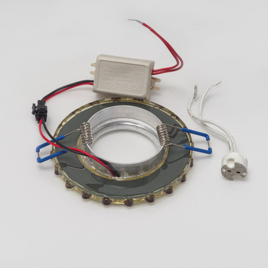 Светильник MR16+LED 3W 4000K встраиваемый ПОЛИКРИСТАЛЛ, AL/CLEAR+GREY IL.0027.1522 IMEX