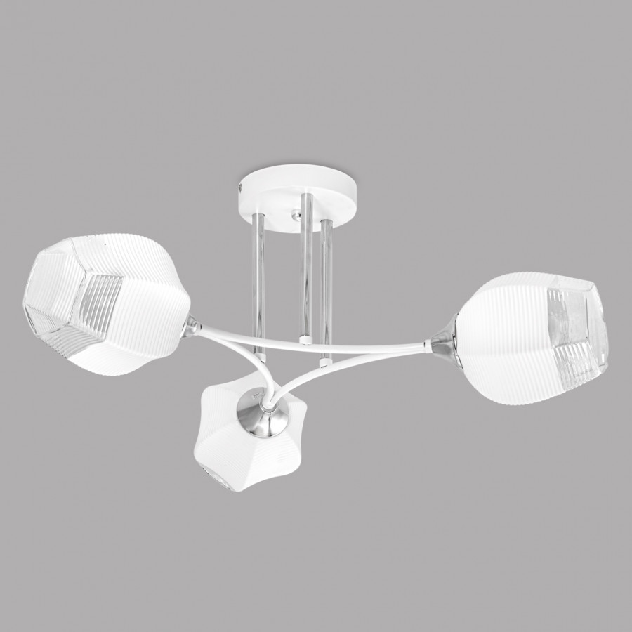 Люстра потолочная 3*60Вт E27 MD.4881-3-S WH+CH IMEX