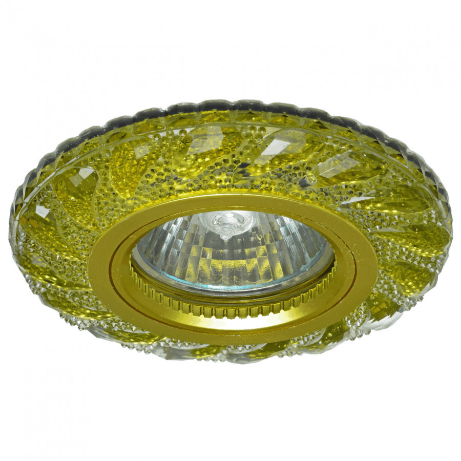 Светильник MR16+LED 3W 4000K встраиваемый ПОЛИКРИСТАЛЛ, G/CLEAR GOLD IL.0027.0603 IMEX