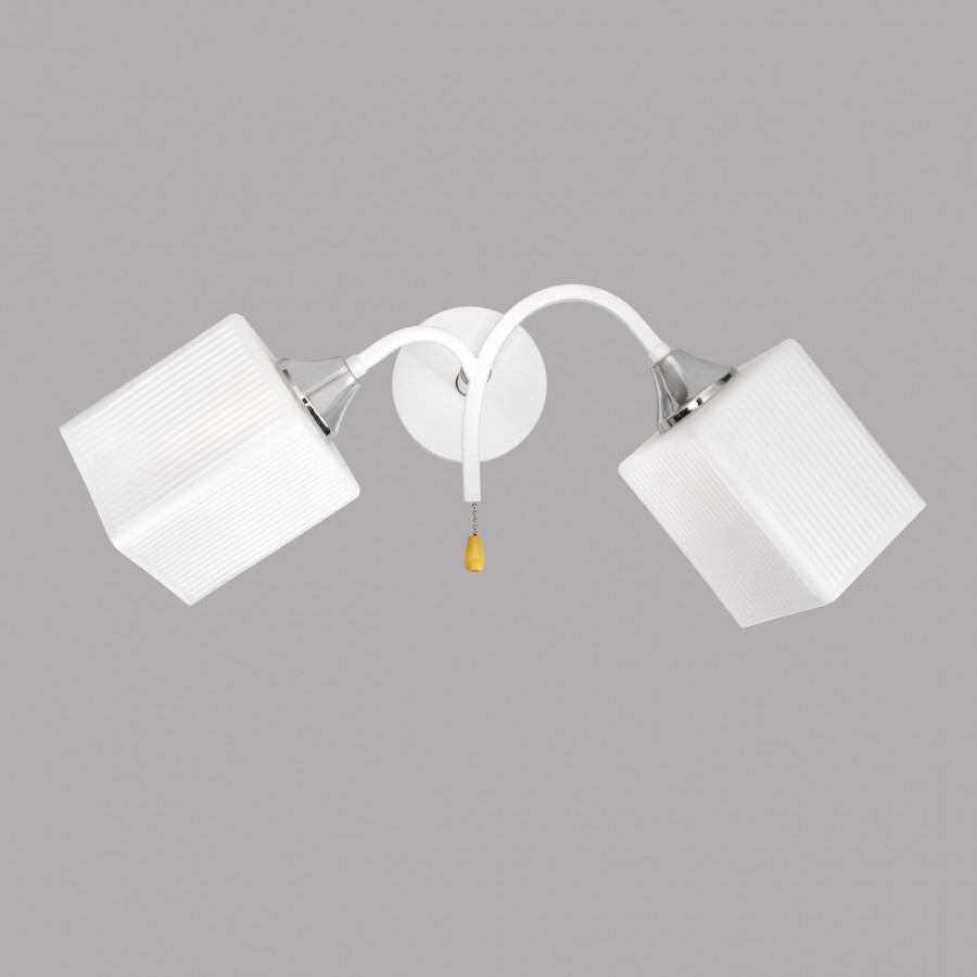 Бра настенное, *Е27, белый+хром MD.6193-2-W-WH+CH IMEX