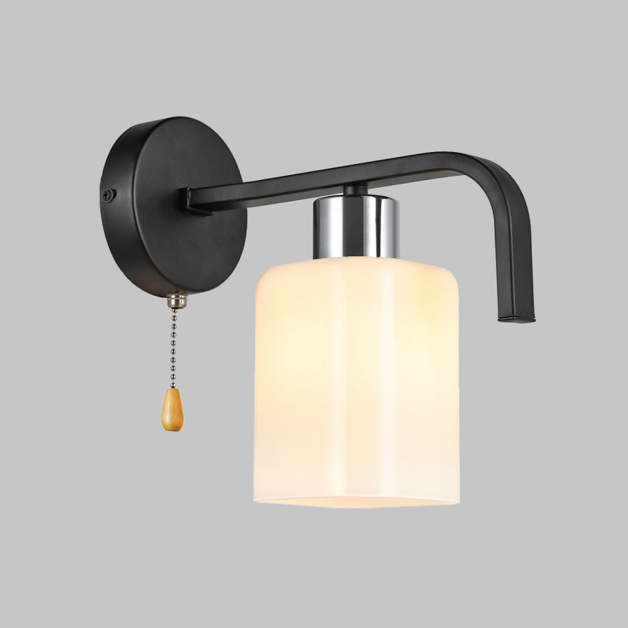 Бра настенное Е27 1*60Вт MD.51538-1-W-BK+CH IMEX
