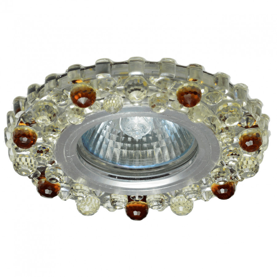 Светильник MR16+LED 3W 4000K встраиваемый ПОЛИКРИСТАЛЛ, AL/CLEAR+TEA IL.0027.1070 IMEX