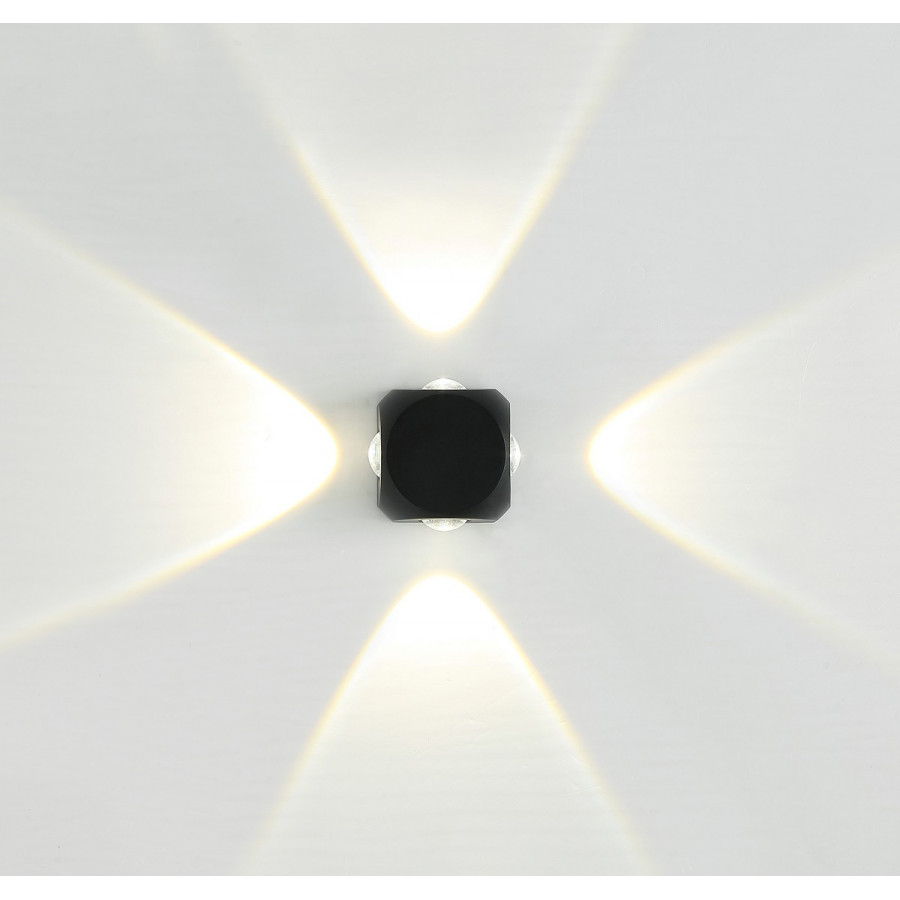 Светильник настенный LED 4*2W 4000K Черный 220V IP54 IL.0014.0016-4 BK IMEX