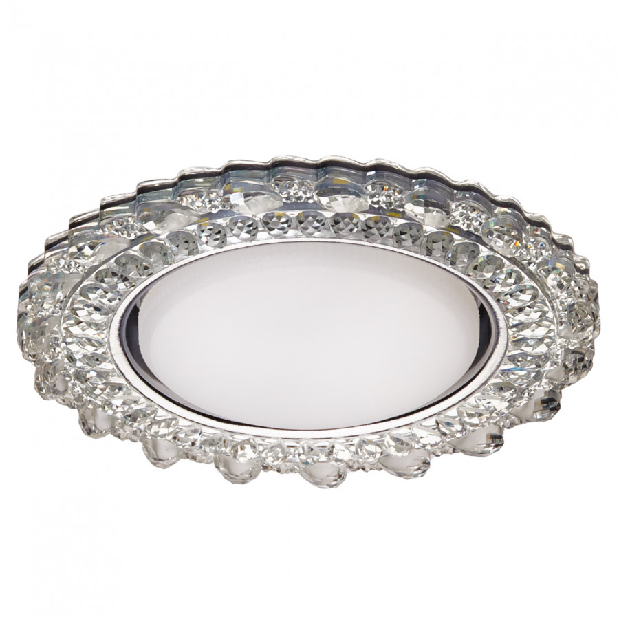 Светильник GX53+LED 4W 4000K, встраиваемый ПОЛИКРИСТАЛЛ CH/CLEAR IL.0028.1503 IMEX