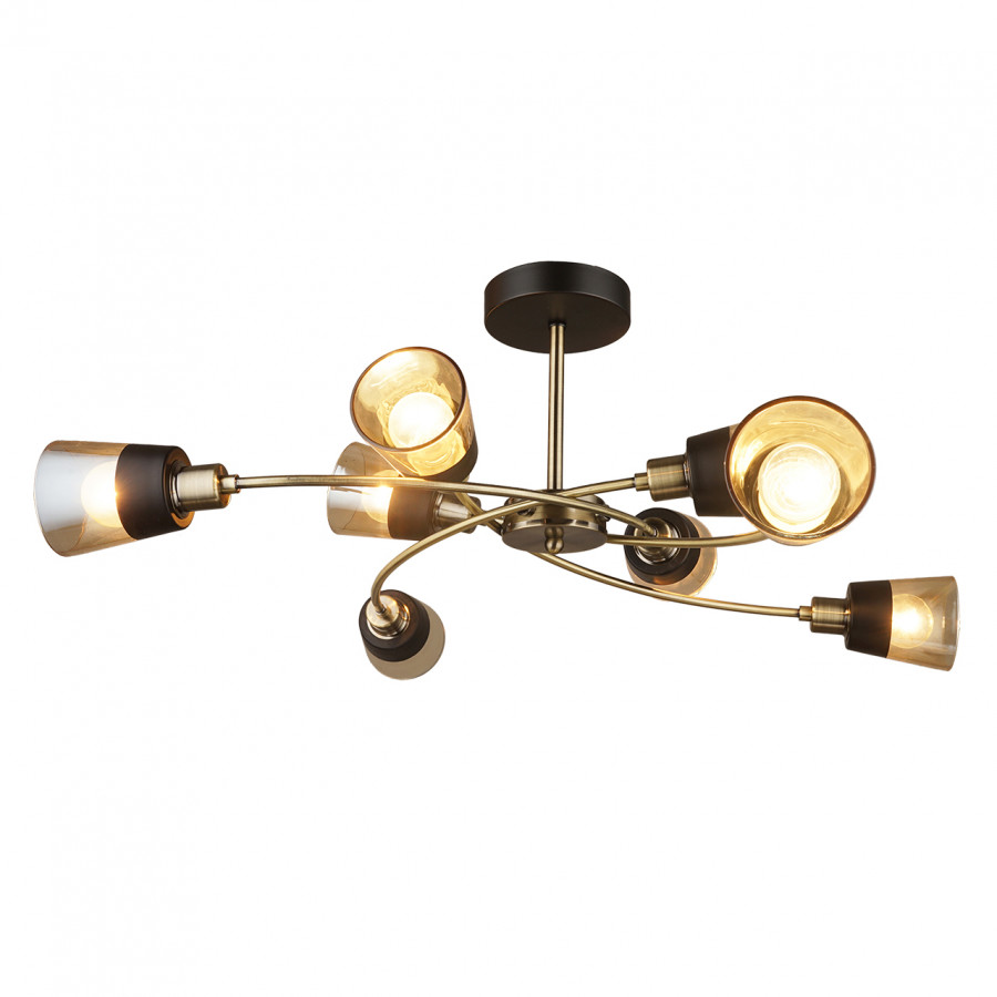 Люстра потолочная 8*60Вт E14 MD.4045-8-S AB+BK IMEX