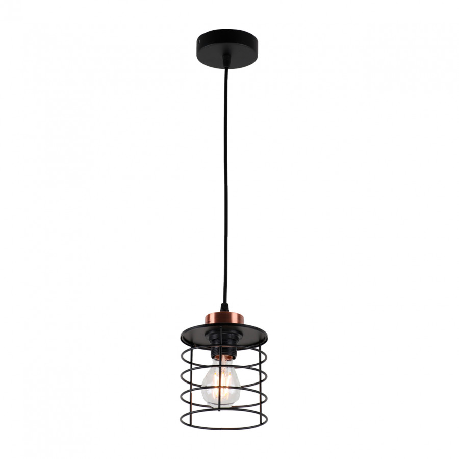 Люстра подвесная 1*60Вт E27 MD.8835-1-P BK+AB IMEX