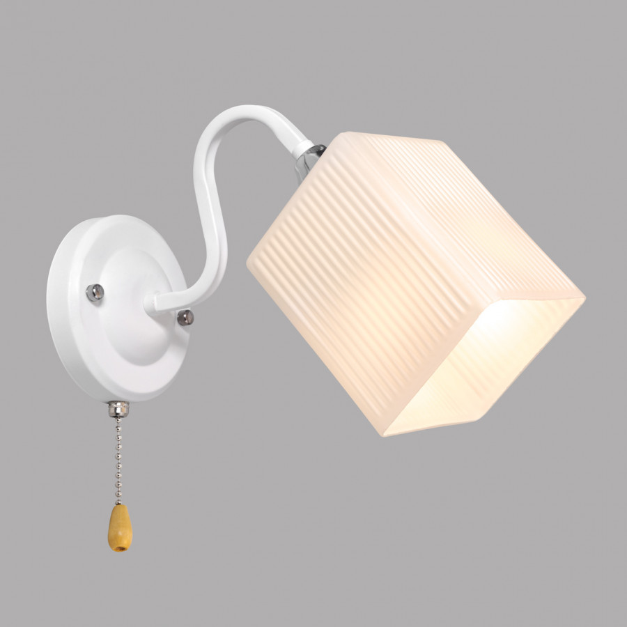 Бра настенное, 1*Е27, белый+хром MD.6193-1-W-WH+CH IMEX
