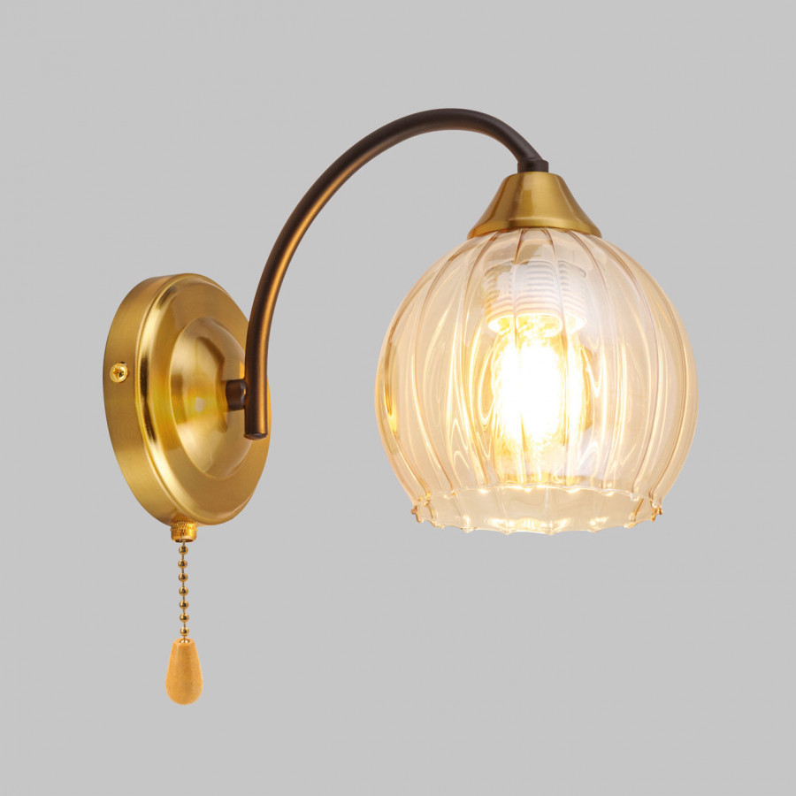 Бра настенное Е14 1*40Вт MD.51831-1-W-BK+BR IMEX