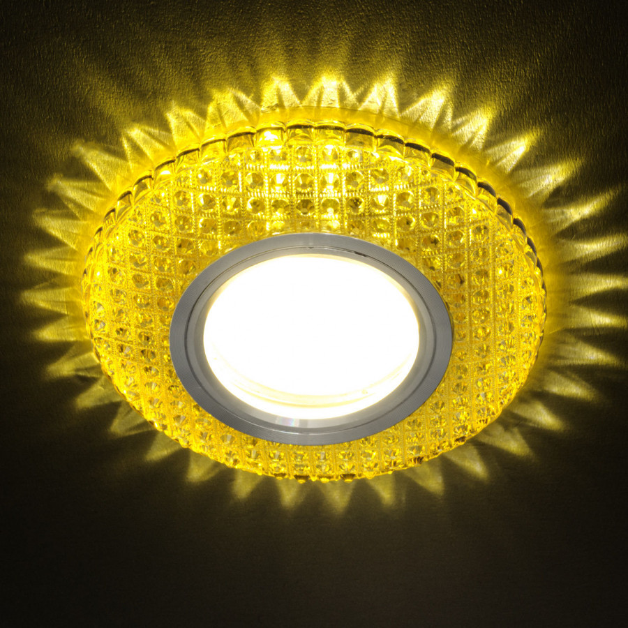 Светильник MR16+LED 3W 4000K встраиваемый ПОЛИКРИСТАЛЛ, G/CLEAR GOLD IL.0027.0403 IMEX