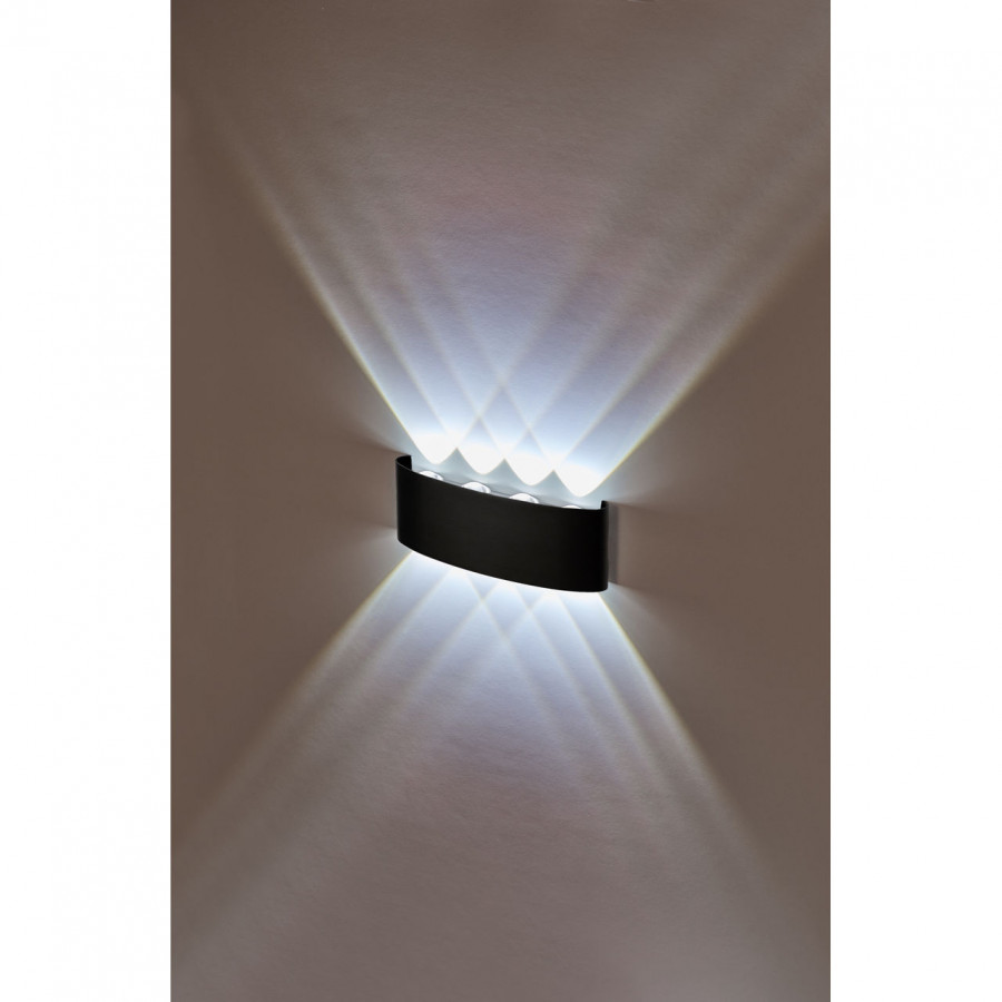 Светильник настенный LED 8x1W 4200K Черный 220V IP54 IL.0014.0001-8 BK IMEX