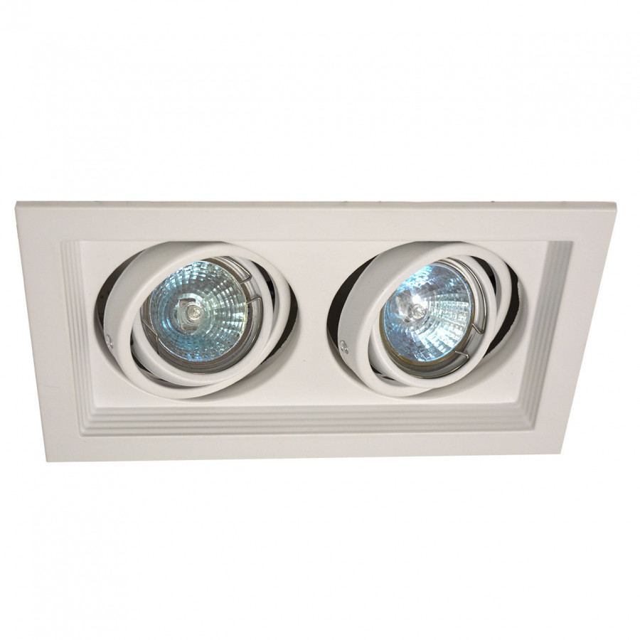 Светильник карданный MR16, 2*50W встраиваемый, GU5.3 WH IL.0006.6215 IMEX