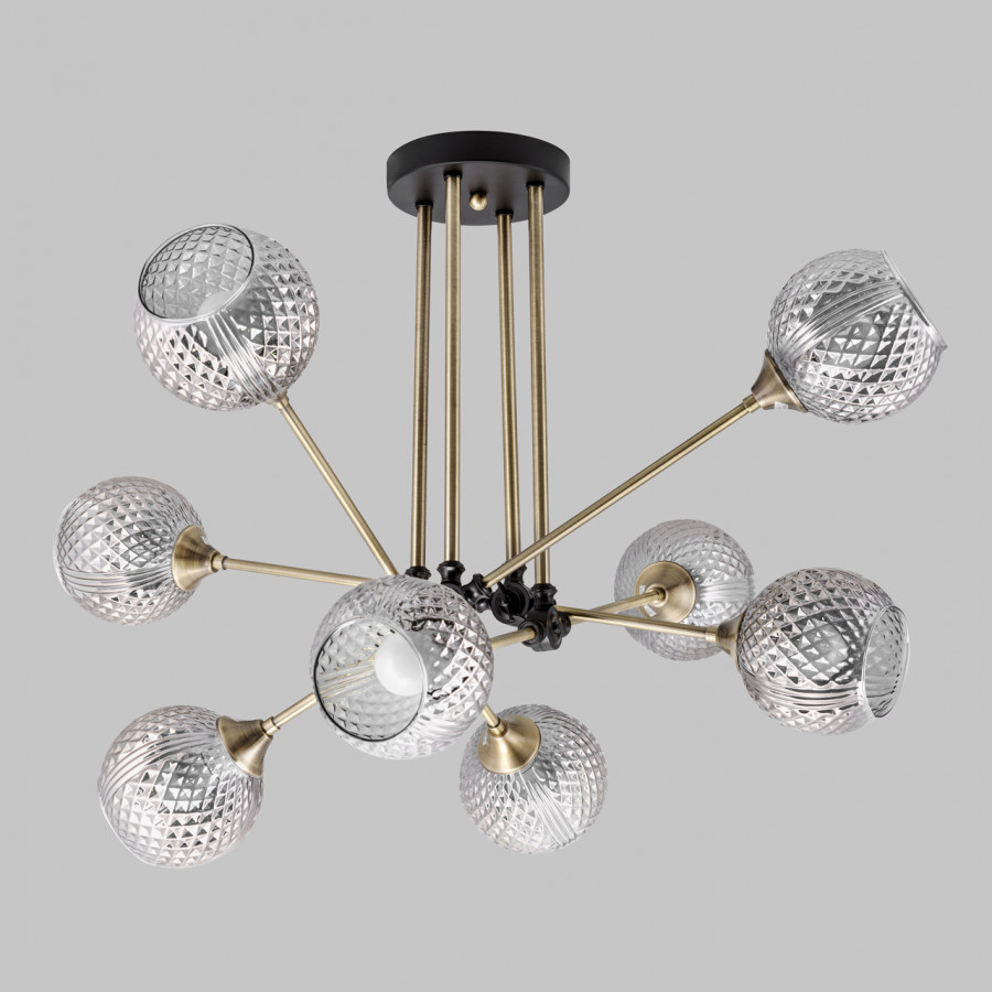 Люстра потолочная 8*Е27 MD.5299-8-S-AB+BK IMEX