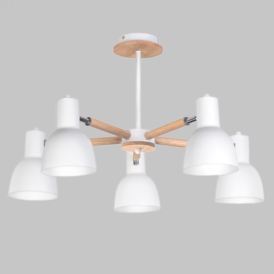 Люстра потолочная 5*60Вт E27 MD.4748-5-S WH+CH IMEX