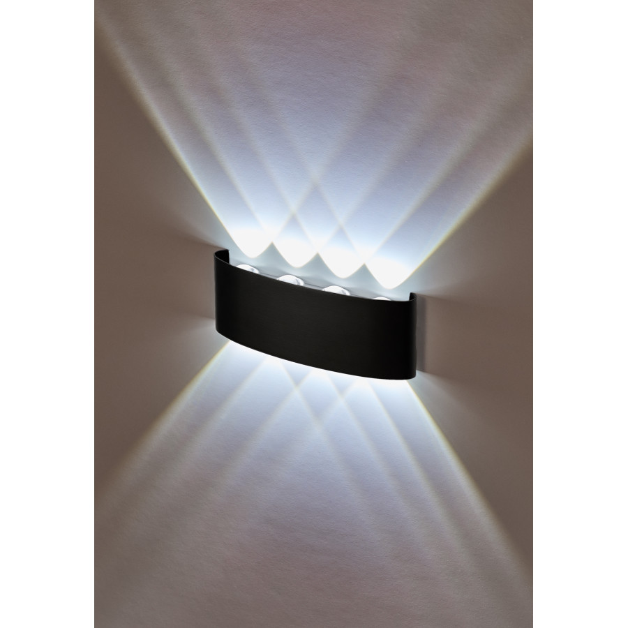 Светильник настенный LED 8x1W 4200K Черный 220V IP54 IL.0014.0001-8 BK IMEX