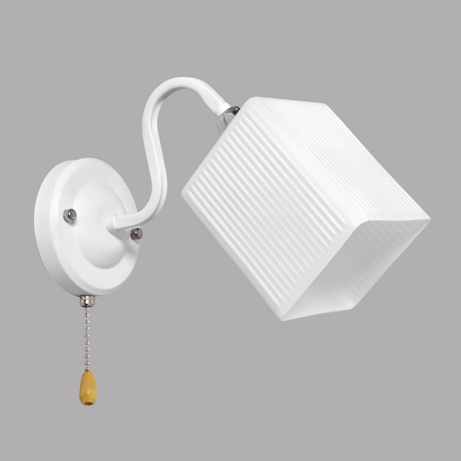 Бра настенное, 1*Е27, белый+хром MD.6193-1-W-WH+CH IMEX