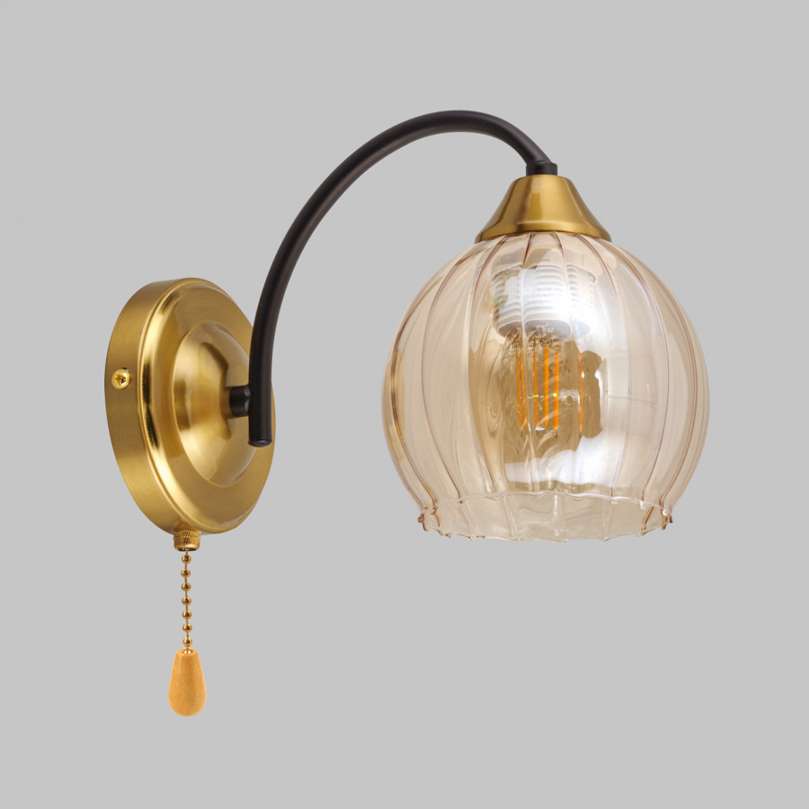 Бра настенное Е14 1*40Вт MD.51831-1-W-BK+BR IMEX