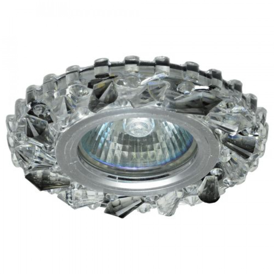 Светильник MR16+LED 3W 4000K встраиваемый ПОЛИКРИСТАЛЛ, AL/CLEAR+GREY IL.0027.0722 IMEX