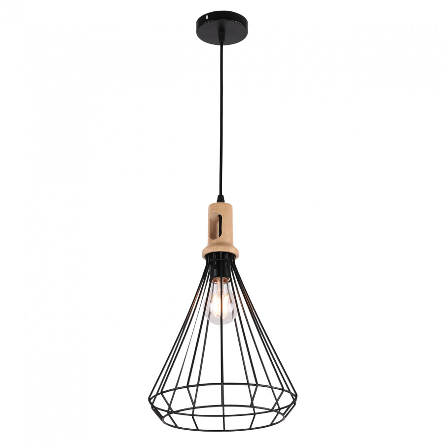 Люстра подвесная 1*60Вт E27 MD.0909-1-P BK IMEX