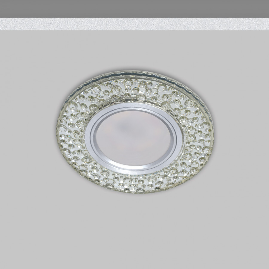 Светильник MR16+LED 3W 4000K встраиваемый ПОЛИКРИСТАЛЛ, AL/CLEAR IL.0027.2103 IMEX