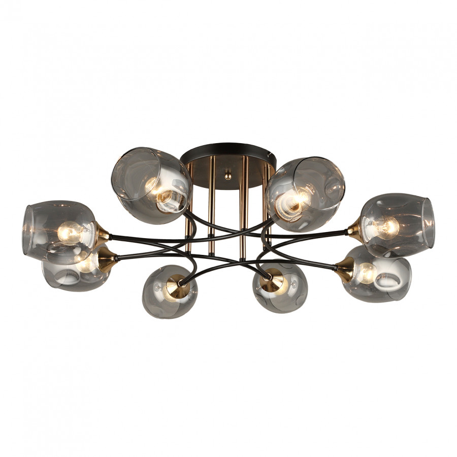 Люстра потолочная 8*60Вт E27 MD.4882-8-S COFFEE+FGD IMEX