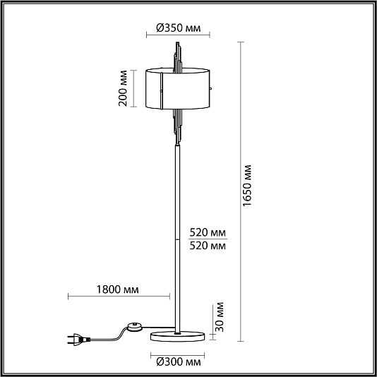 Торшер ODEON LIGHT Margaret 4895/3F Торшер ODEON LIGHT Margaret 4895/3F