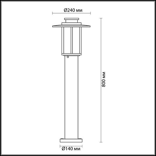 Уличный светильник 80 см ODEON LIGHT MITO 4047/1F Уличный светильник 80 см ODEON LIGHT MITO 4047/1F