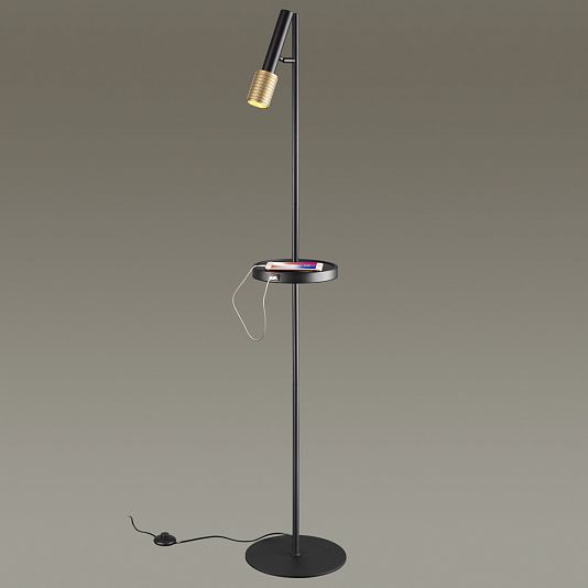 Торшер с полкой/USB ODEON LIGHT MEHARI 4240/1F Торшер с полкой/USB ODEON LIGHT MEHARI 4240/1F