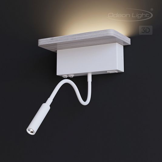 Настенный светильник-полка с подсветкой/USB ODEON LIGHT WOODY 3869/8WL Настенный светильник-полка с подсветкой/USB ODEON LIGHT WOODY 3869/8WL