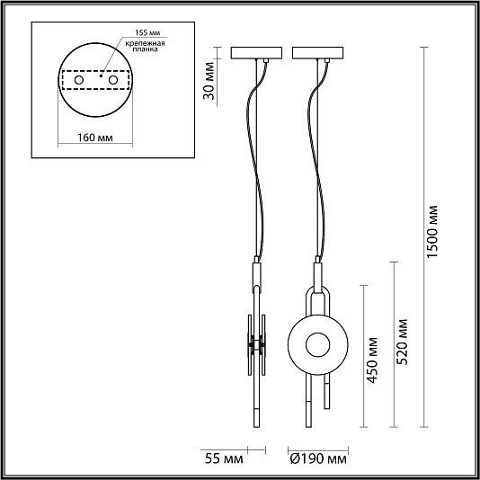 Подвес ODEON LIGHT MAGNET 5407/12L Подвес ODEON LIGHT MAGNET 5407/12L