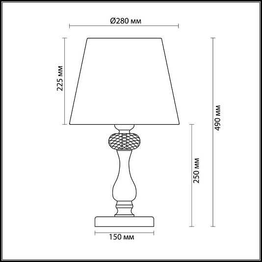 Настольная лампа ODEON LIGHT AURELIA 3390/1T Настольная лампа ODEON LIGHT AURELIA 3390/1T