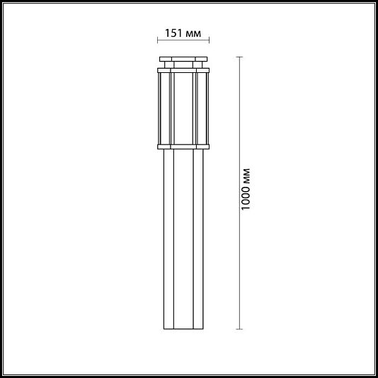 Уличный светильник 100 см ODEON LIGHT GINO 4048/1F