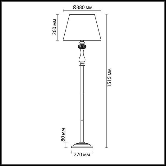 Торшер ODEON LIGHT AURELIA 3390/1F Торшер ODEON LIGHT AURELIA 3390/1F